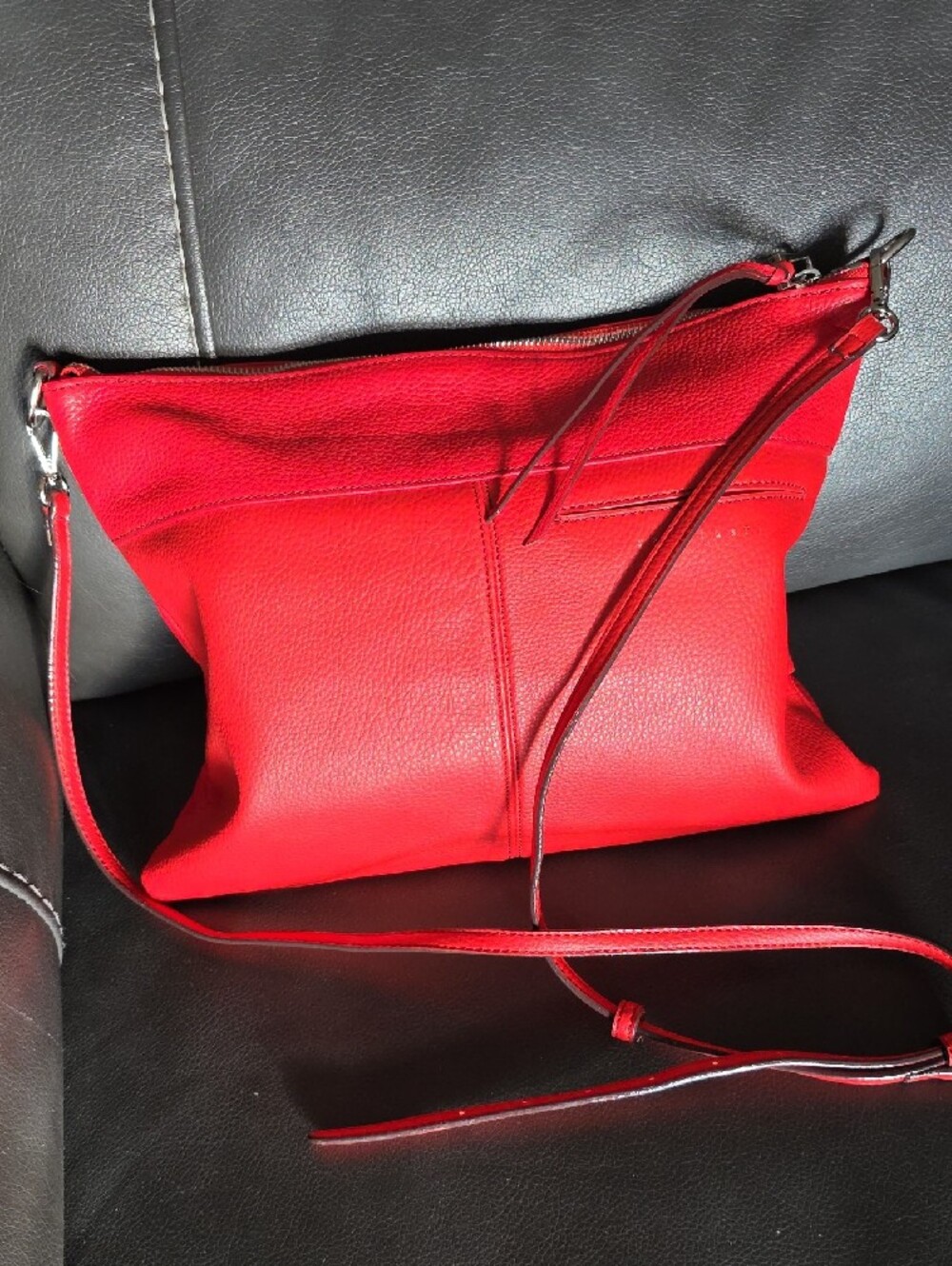 Sanctuary Anthropologie Leather crossbody purse Convertible Clutch Orange NEW